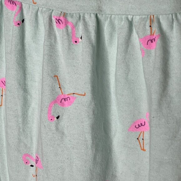 Cat & Jack Girls Flamingo Sundress Green Tiered Dress Size 6/6X Summer - Picture 5 of 8